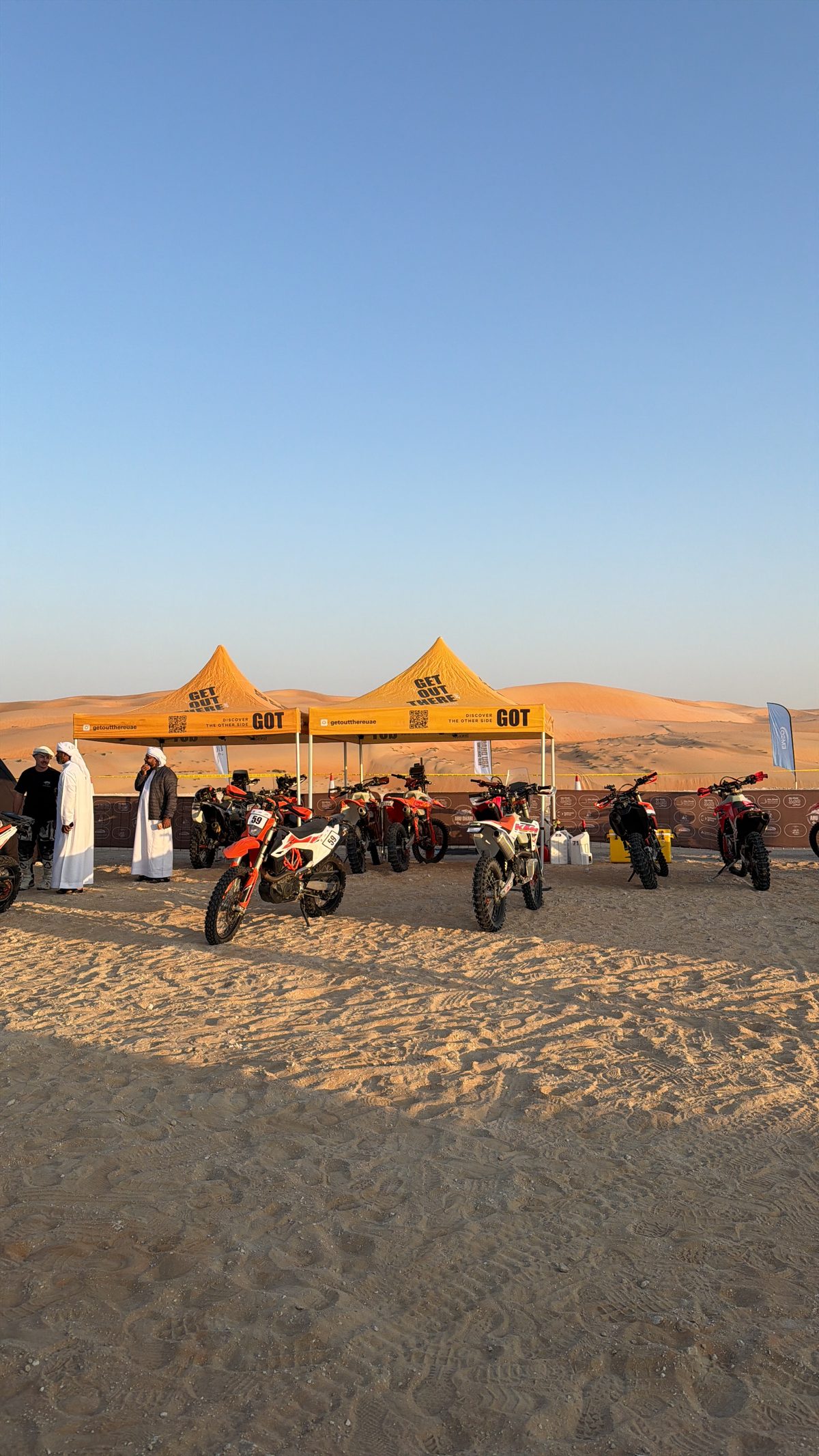 Bivouac tents in the dunes
