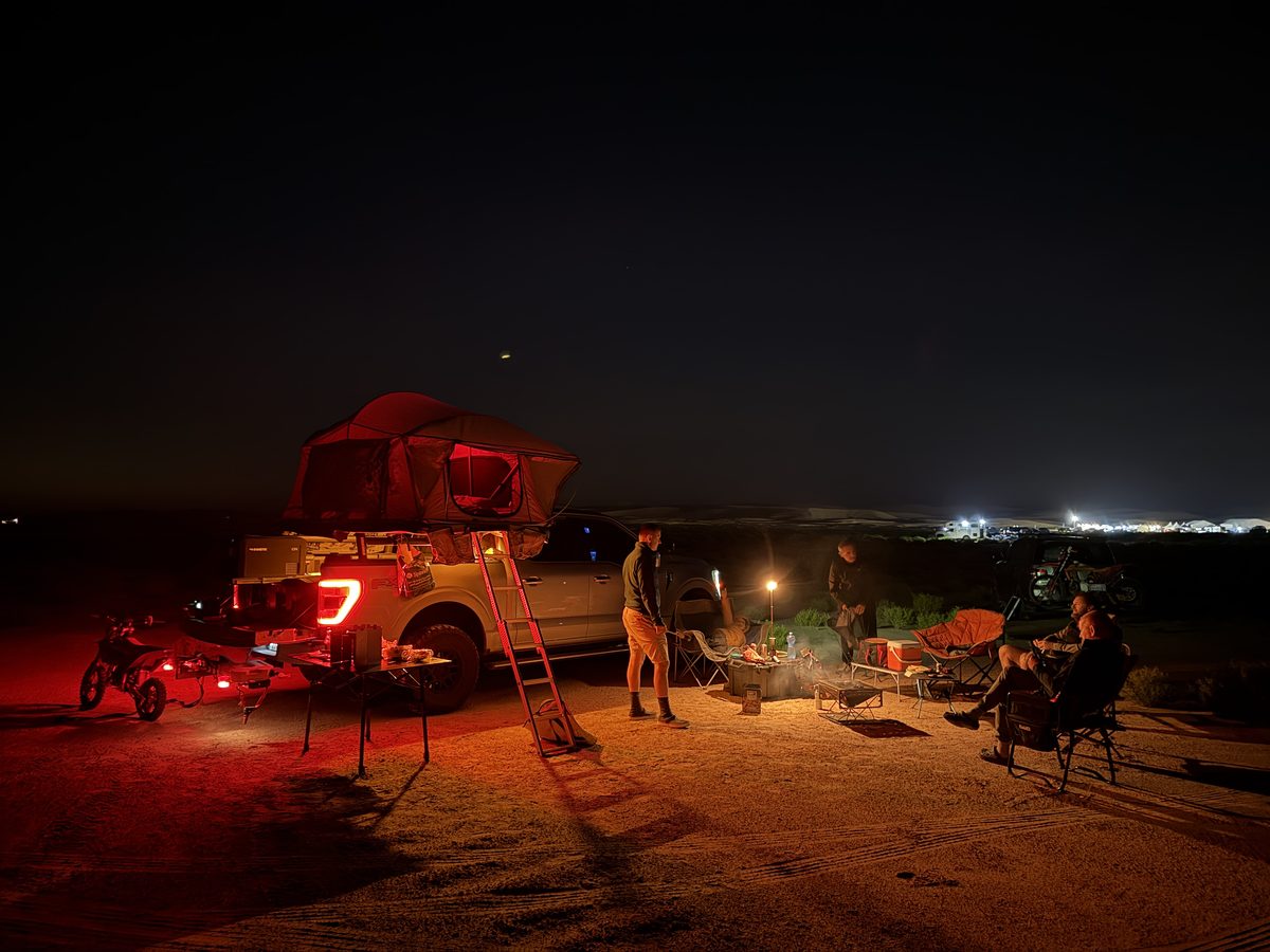 Night at the race camp