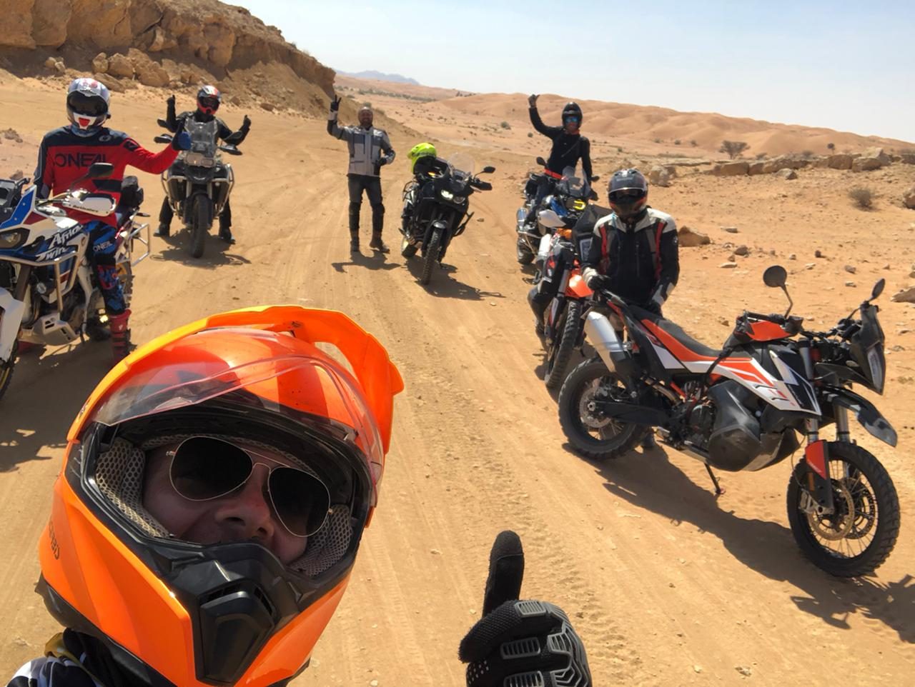 Riders celebrating