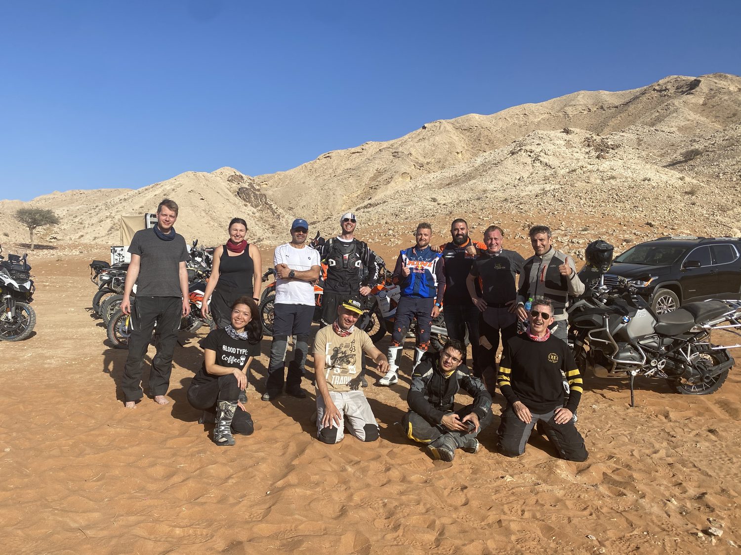 GOT riders in a sand training session