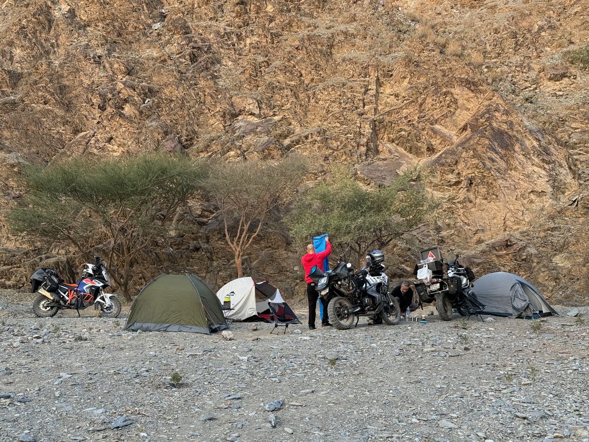 Wadi camp on the Oman Expedition