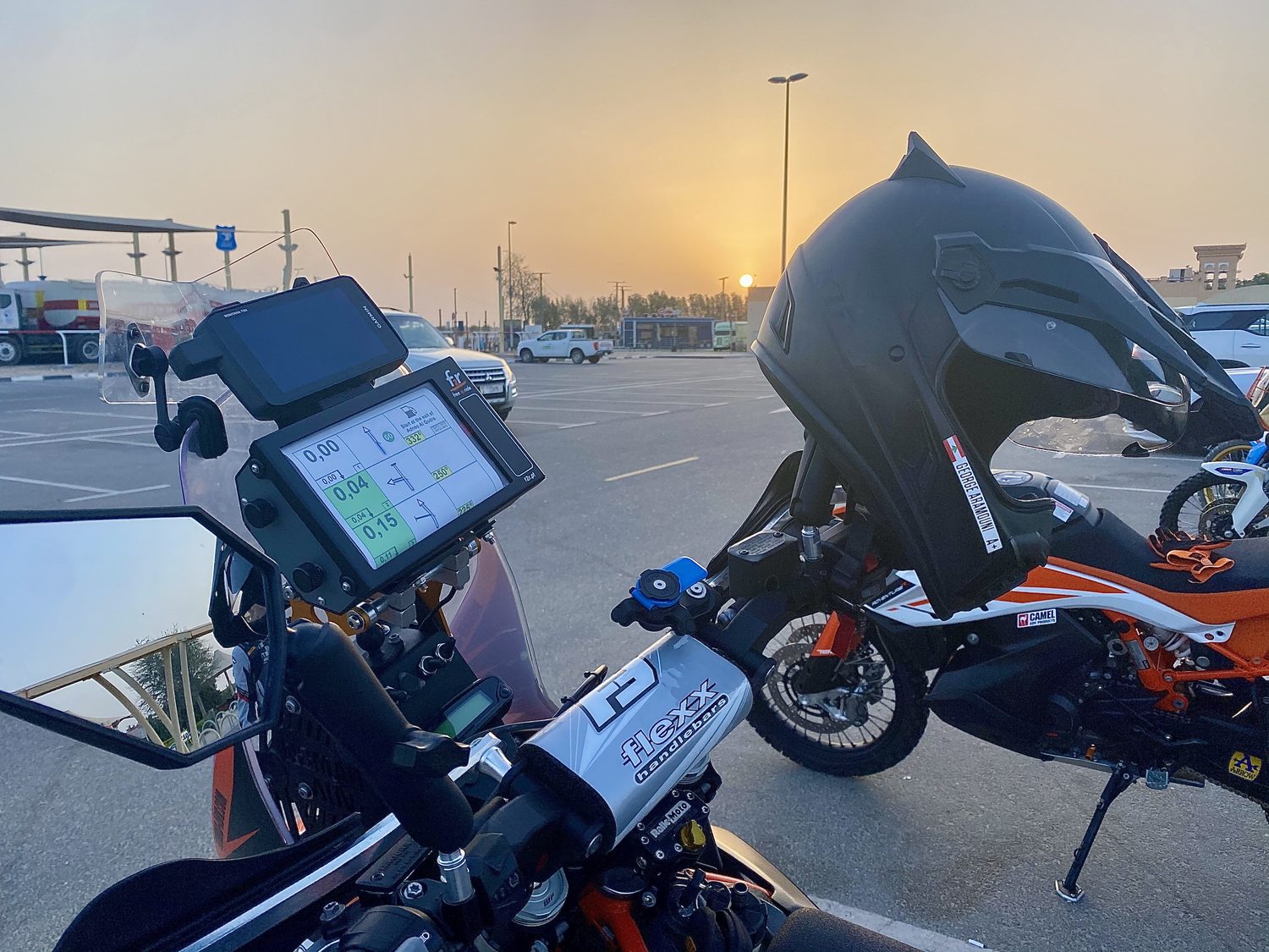 Roadbook at sunset