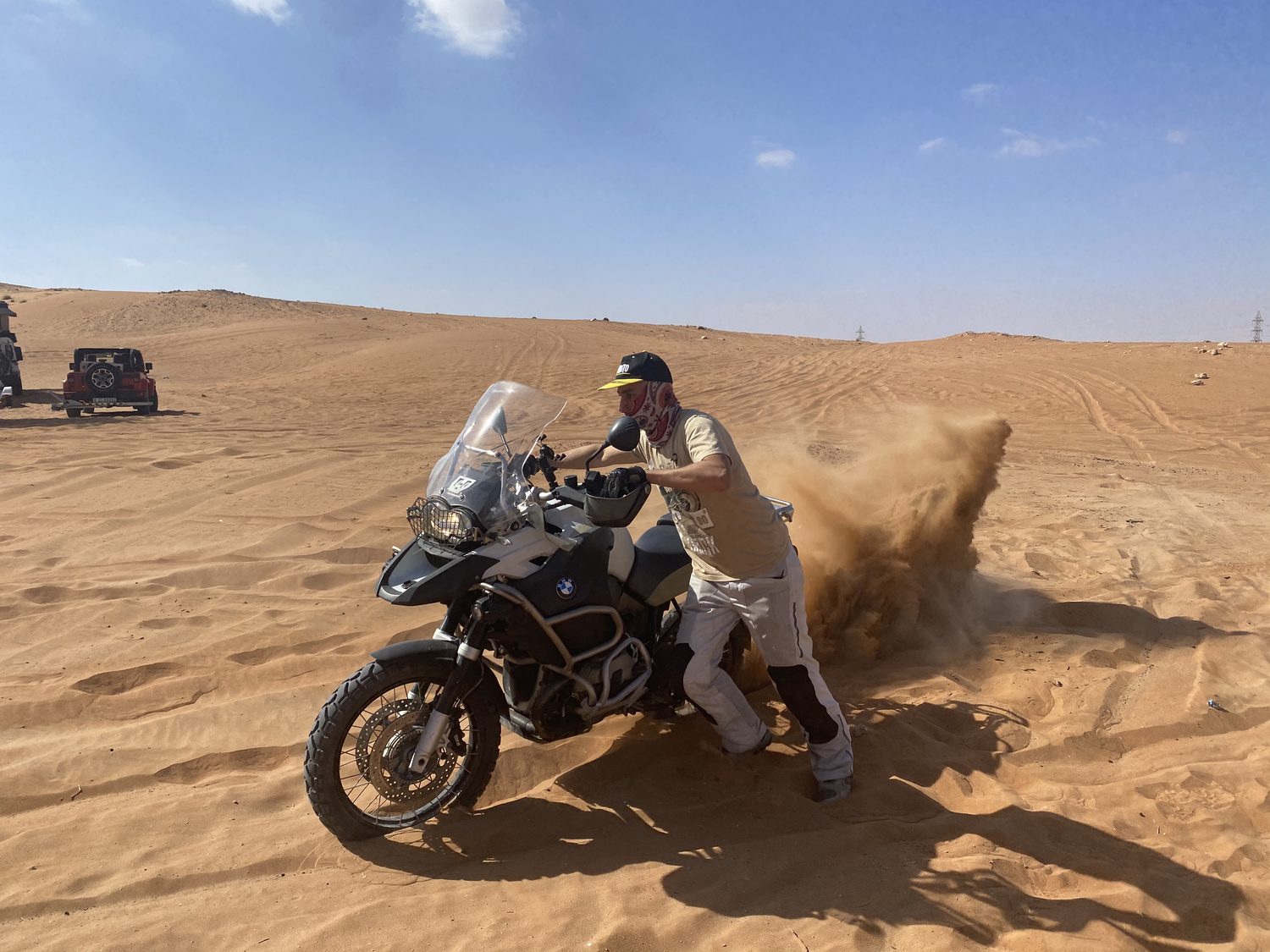 BMW GS in the sand