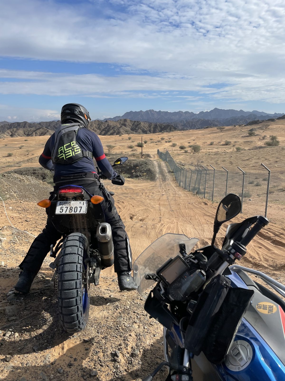 Rider heading out on gravel